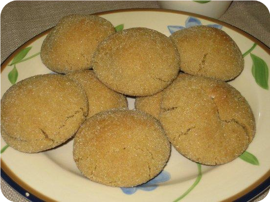 Soft Ginger Cookies (KitchenPC)