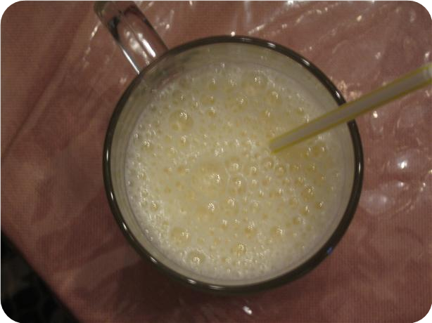 Orange Soymilk Frappe (KitchenPC)