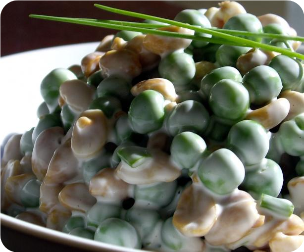 Pea and Peanut Salad (KitchenPC)