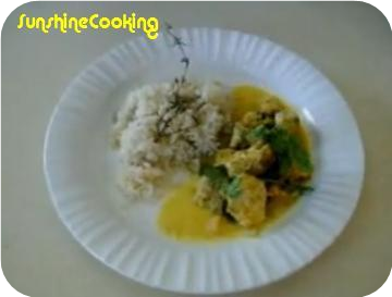 Solar Cooked Chicken Yummy Curry (KitchenPC)