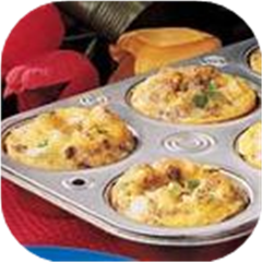 Scrambled Egg Muffins (KitchenPC)