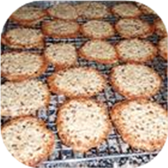 Milk Chocolate Florentine Cookies (KitchenPC)