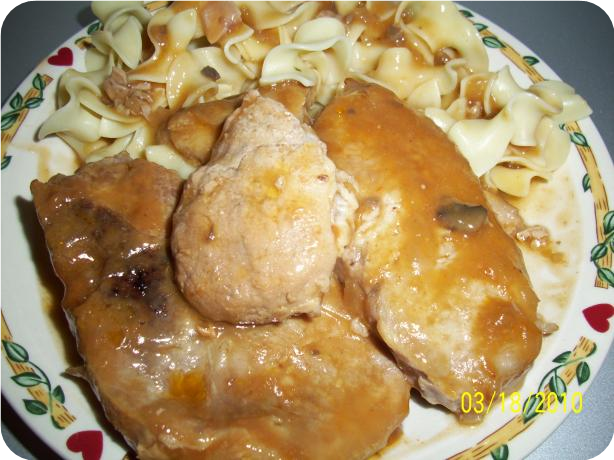Pork Chops in a Crock (Pot) (KitchenPC)