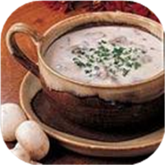 Golden State Mushroom Soup (KitchenPC)