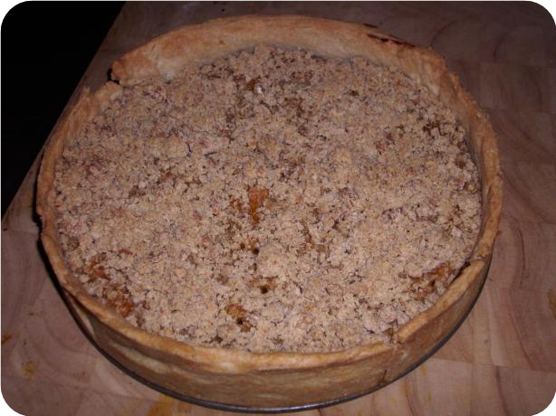 Pumpkin Streusel Pie (KitchenPC)