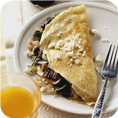 Spinach and feta omelet 