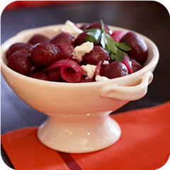 Beets and red onion compote 