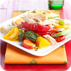 Basil chicken stack-ups 