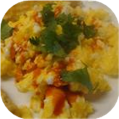Garlic-Cilantro Scrambled Eggs