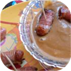 Bacon Wrapped Brown Sugar Smokies Dipping Sauce