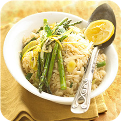 Asparagus-leek risotto 