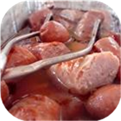 Pork Sausages with Caramelized Onion Sauce