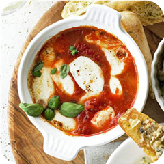 Baked Mozzarella & Tomato-Basil Antipasti 