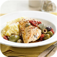Mediterranean chicken & polenta 