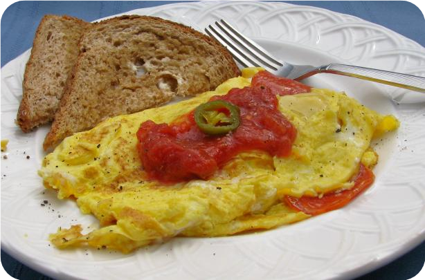 Pepper Jack Pepperoni Pizza Omelet