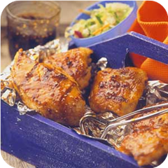 Sesame-ginger barbecued chicken 