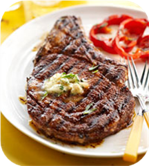 Cowboy steak and whiskey butter 