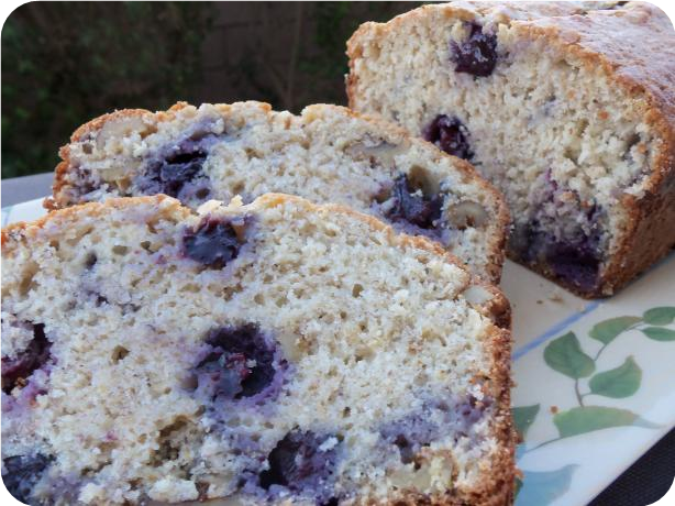 Banana Blueberry Oatmeal Bread