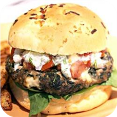 Feta-Stuffed Hamburgers