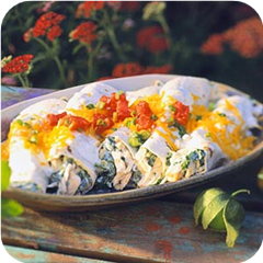 Creamy chicken enchiladas 