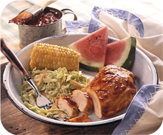 Chicken with firecracker barbecue sauce 