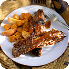 Ginger-orange beef ribs 