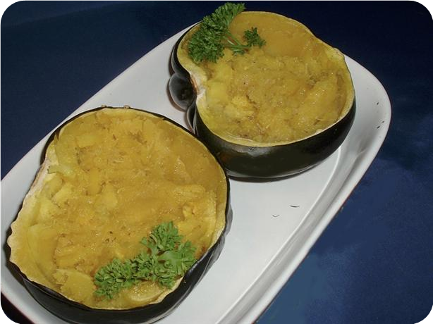 Baked Acorn Squash &amp; Brown Sugar
