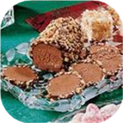 Chocolate Nut Fudge Rolls