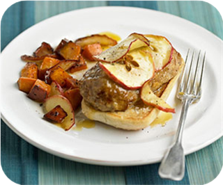 Apple-glazed pork loaf 