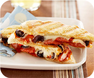 Pepperoni-olive grilled cheese