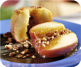 Praline baked apples 