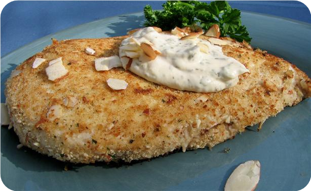 Almond Chicken Breasts With Creamy Tarragon Mustard Sauce