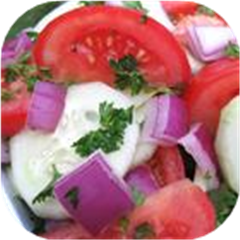 Cucumber, Tomato, and Red Onion Salad