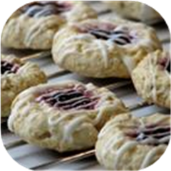 Tyler's Raspberry Thumbprints with White Chocolate Glaze