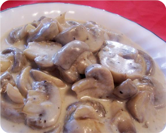 Fresh Creamy Mushrooms.