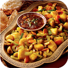 Scallops in curry sauce