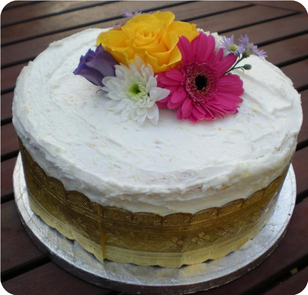 Lemon Cake With Lemon Filling and Lemon Butter Frosting