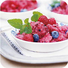 Watermelon-berry sorbet