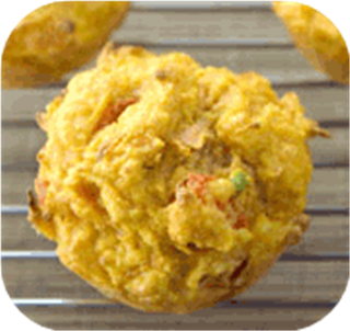  Polenta, capsicum and sweet potato muffins 