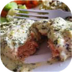 Salmon Fillets with Creamy Dill