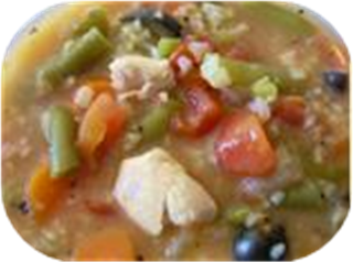 Chunky Chicken Soup, Mediterranean Style