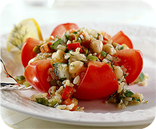 Stuffed Tomato Flowers