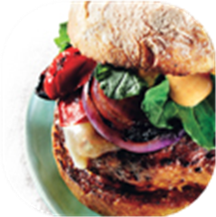 Grilled Turkey Burgers with Cheddar and Smoky Aioli