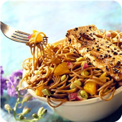 Salmon Buckwheat Noodle Bowl