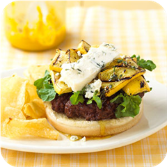 Burger with the garden 