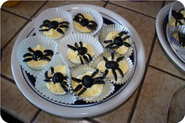 Halloween Spooky Spider Deviled Eggs