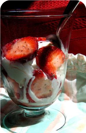 Crimson Strawberry Sundae Topper