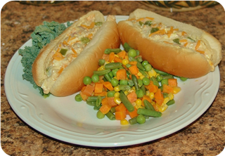 Tuna Dogs with Veggies
