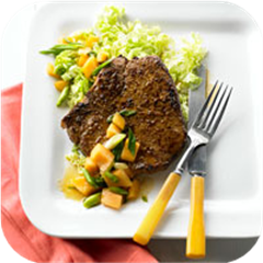 Caramelized pork with melon 