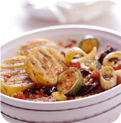 Quick Grilled Herbed Ratatouille and Polenta